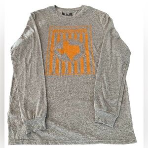 Whataburger Long Sleeve Gray Tshirt Size Large Orange Logo Texas NWT